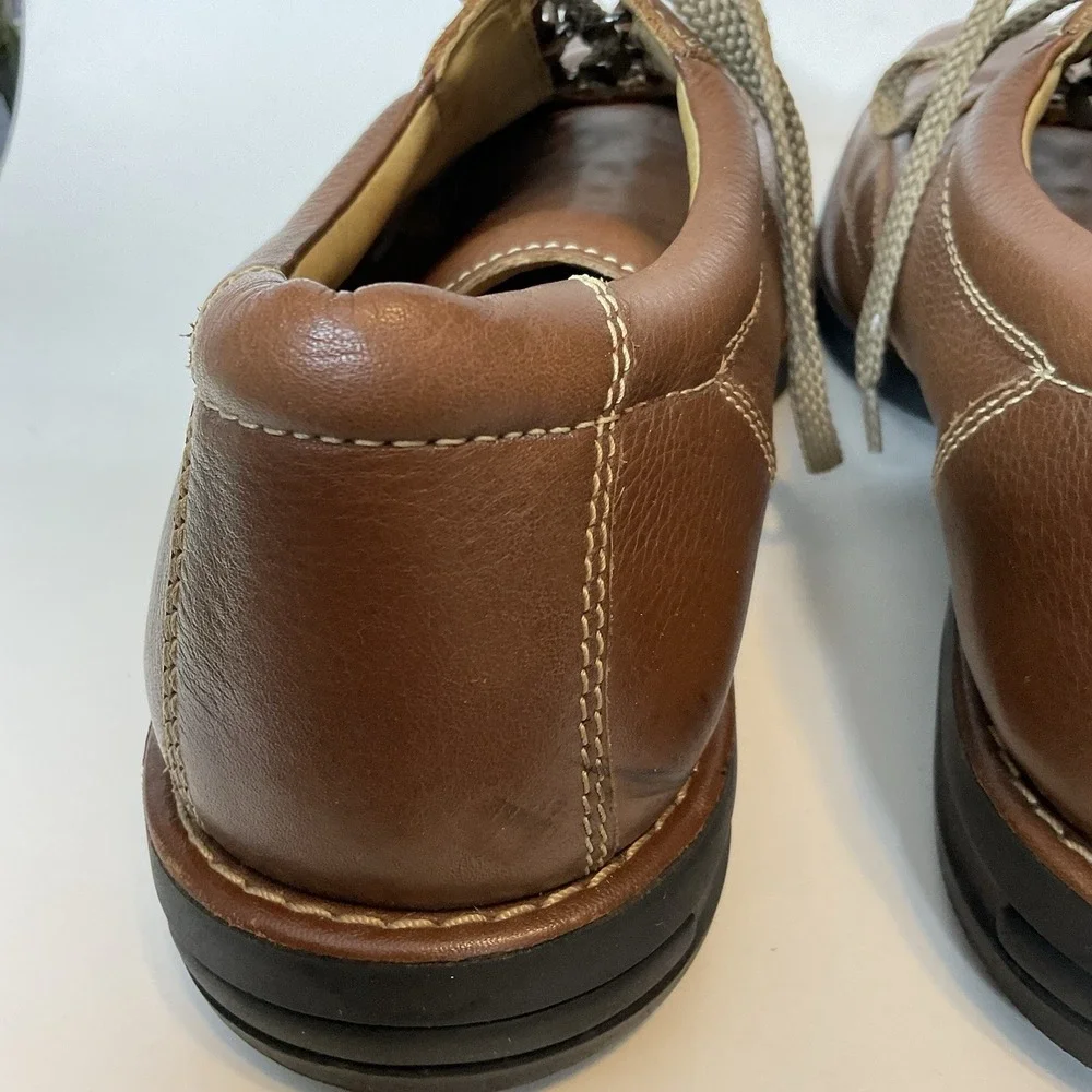 Alan Payne Oxford Shoes Mens 9.5‎ M Brown Sheepskin Leather Bicycle Toe